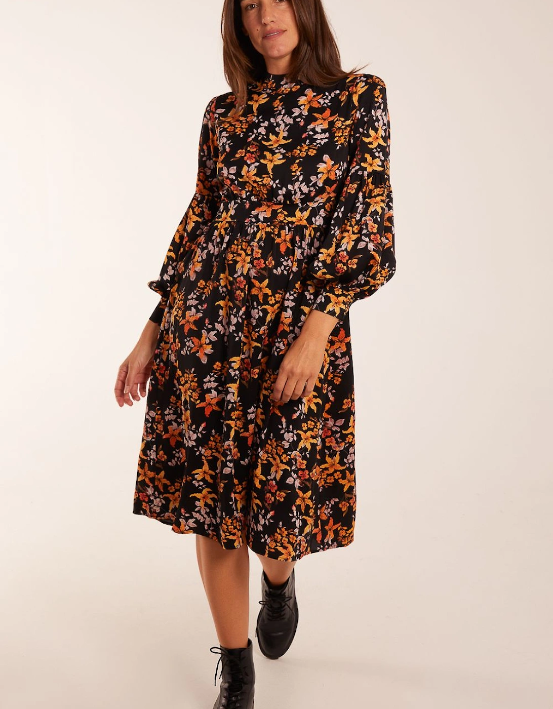 High Neck Long Sleeve Dress, 2 of 1