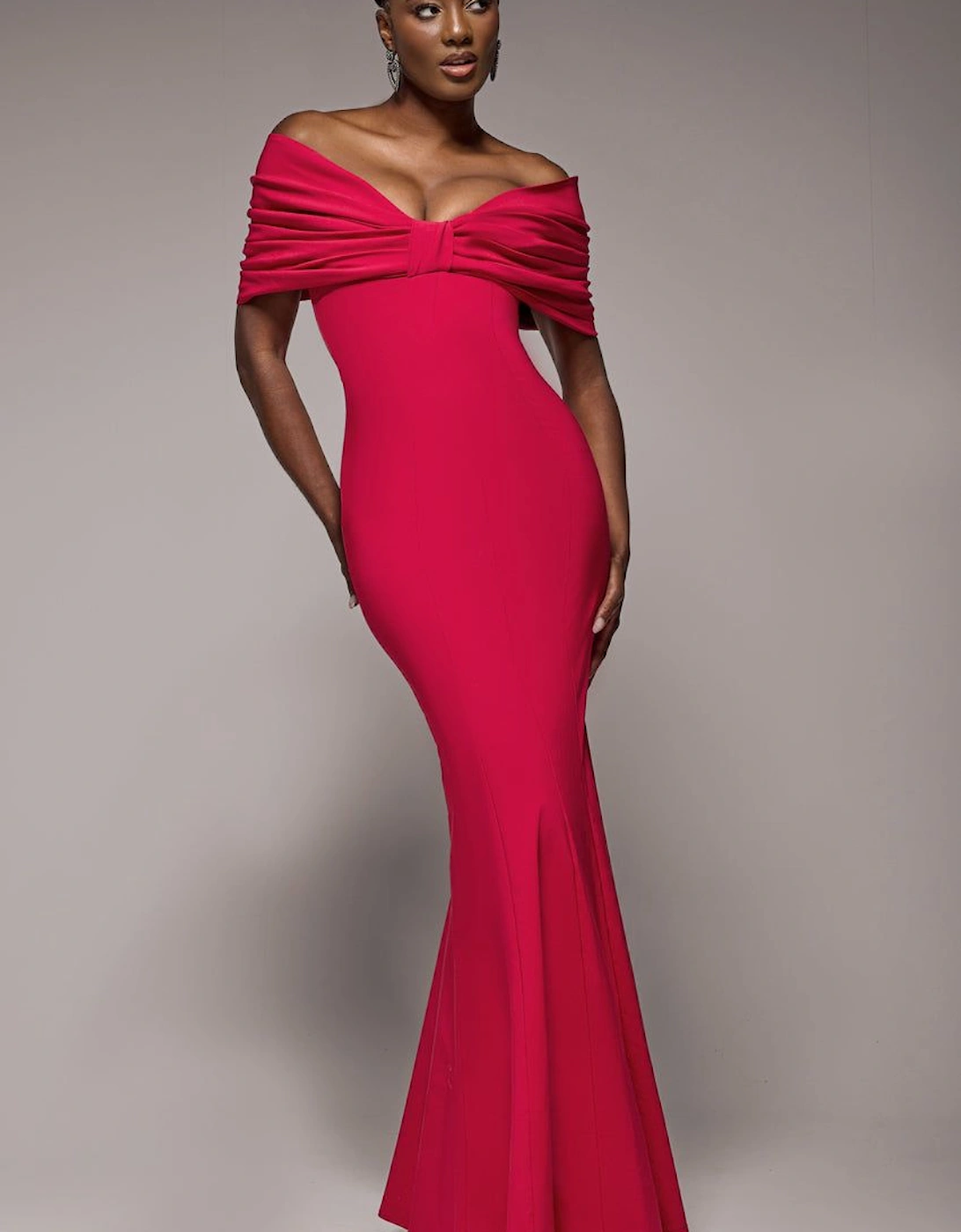 Bardot Bow Neck Maxi Dress, 2 of 1