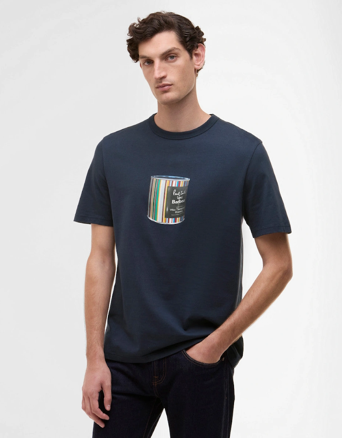 Barbour PS Wax Tin T-Shirt NY91 Navy