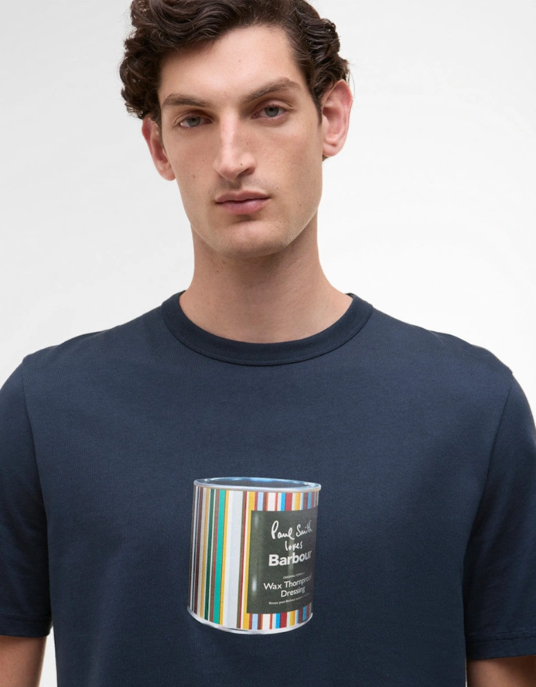 Barbour PS Wax Tin T-Shirt NY91 Navy