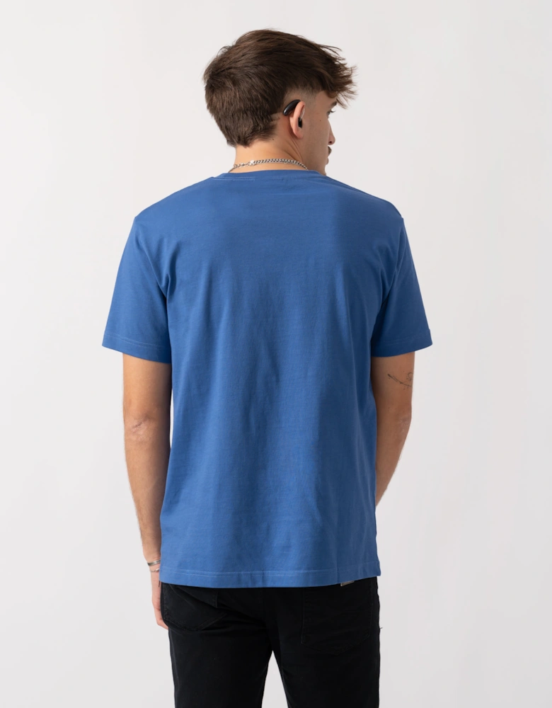 Mens Regular Fit Embroidered Archive Shield T-Shirt - 407 Rich Blue