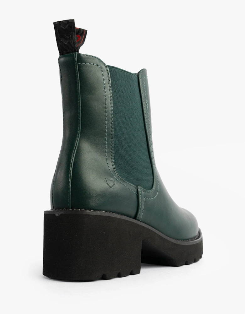 HONEYBELLE Womens Chelsea Boots evergreen