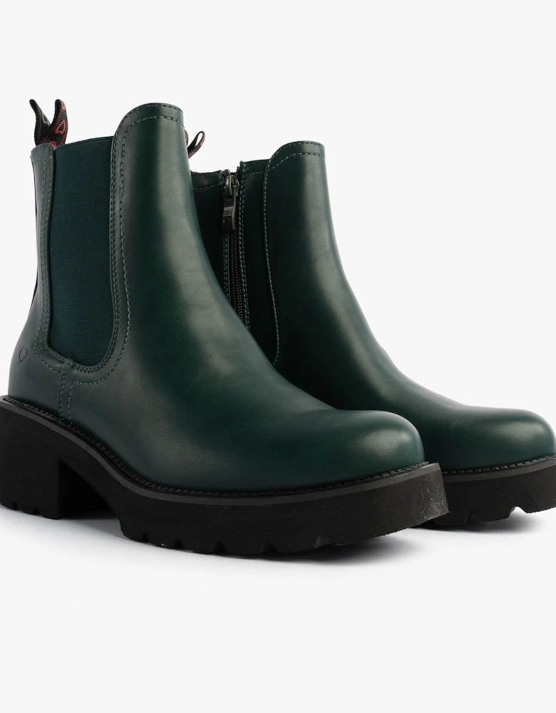 HONEYBELLE Womens Chelsea Boots evergreen