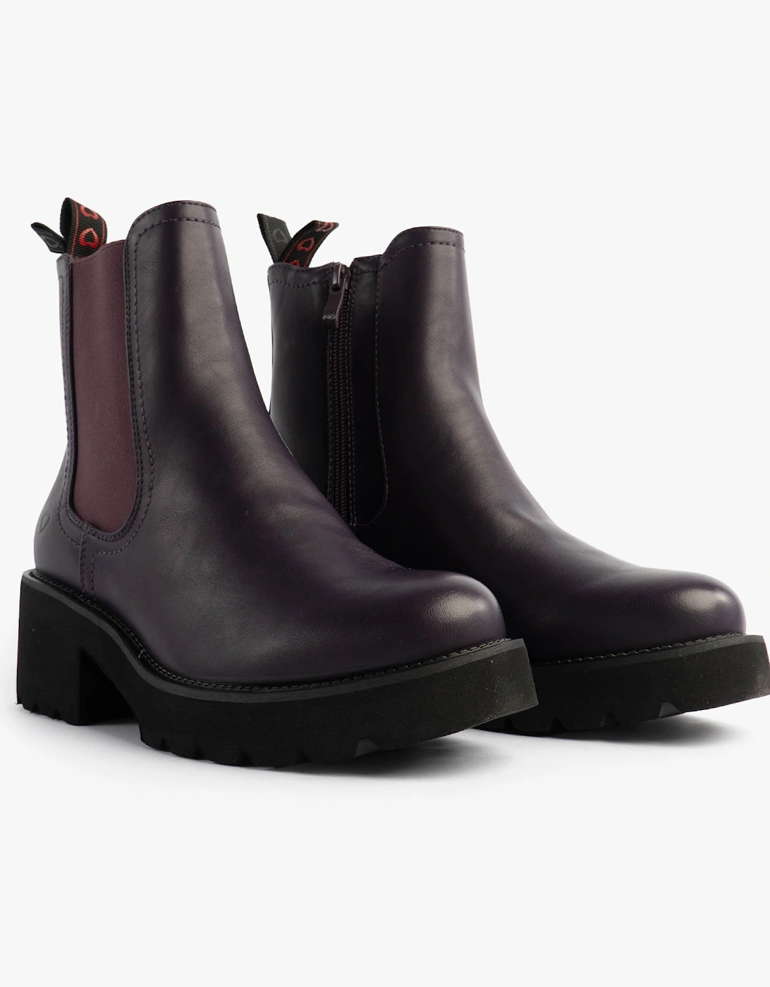 HONEYBELLE Womens Chelsea Boots Purple