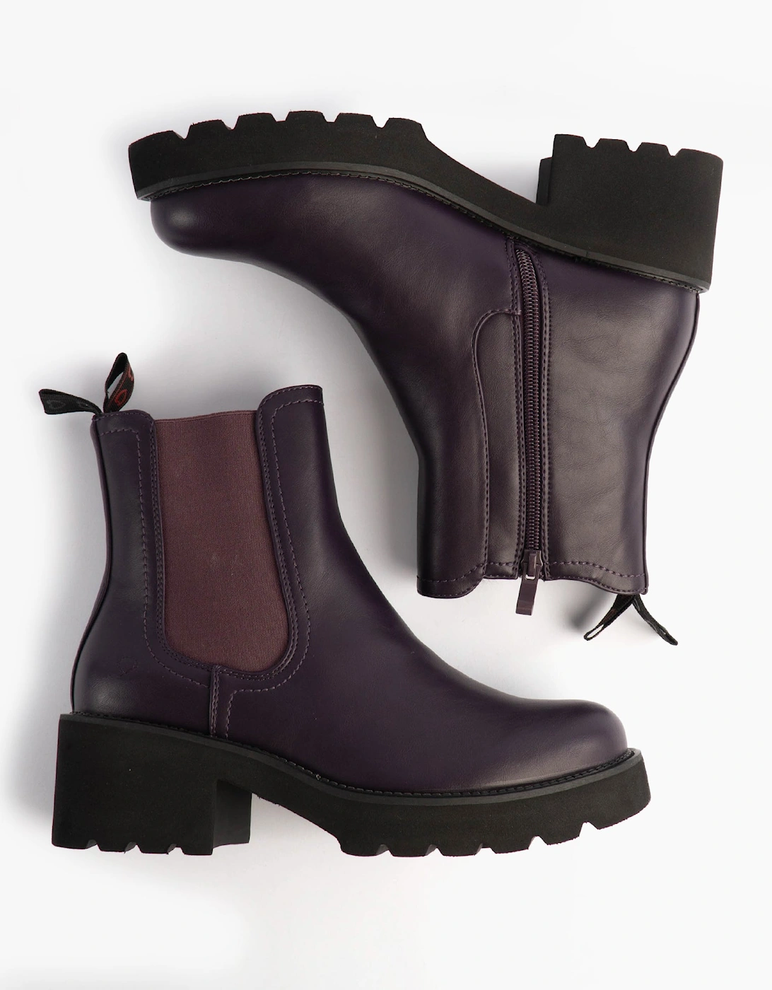 HONEYBELLE Womens Chelsea Boots Purple
