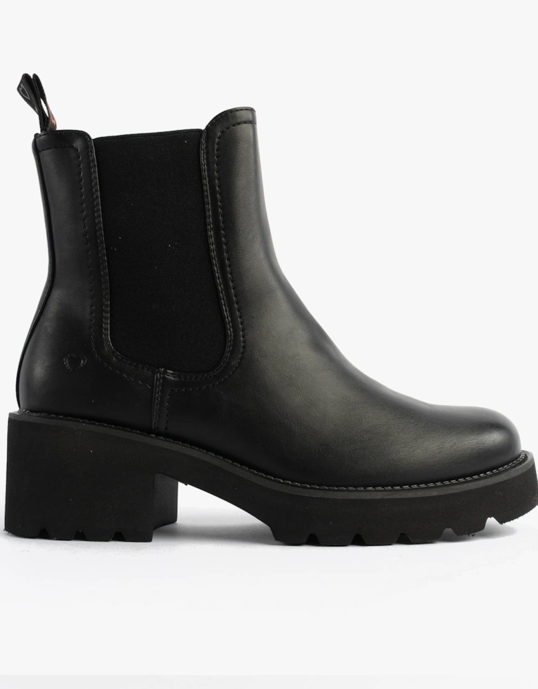 HONEYBELLE Womens Chelsea Boots Black