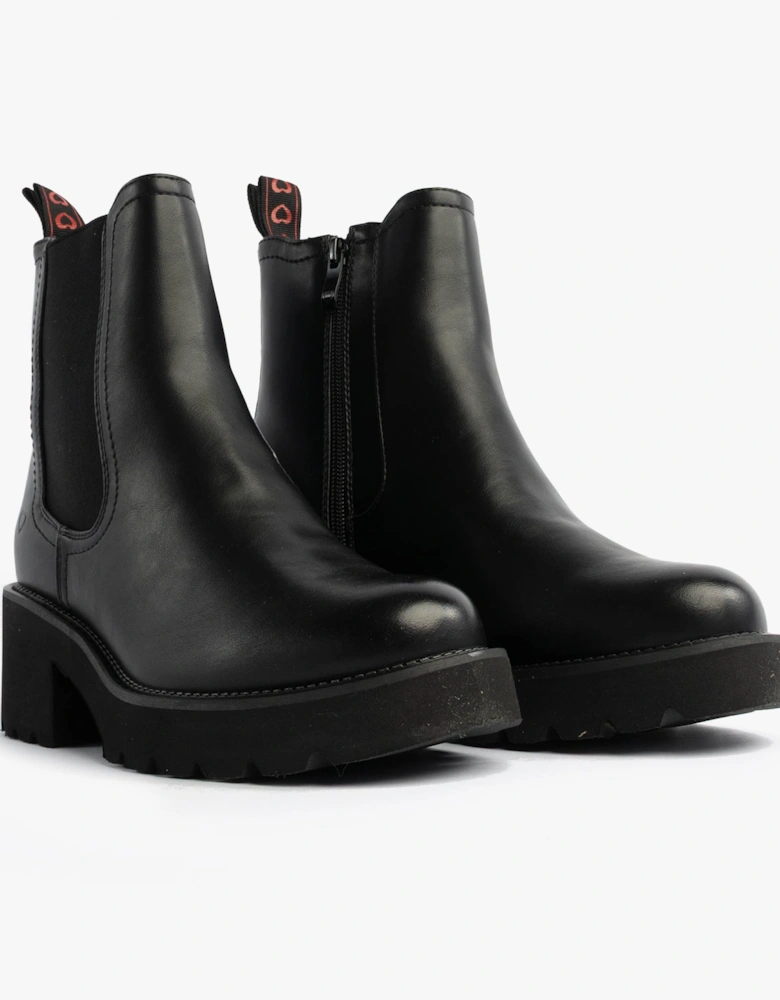 HONEYBELLE Womens Chelsea Boots Black