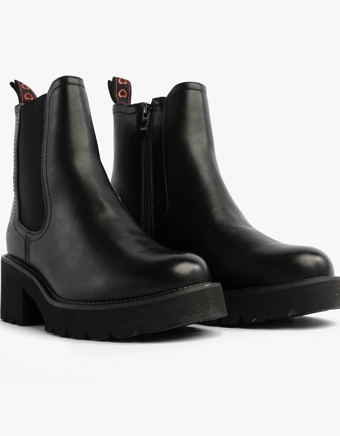 HONEYBELLE Womens Chelsea Boots Black