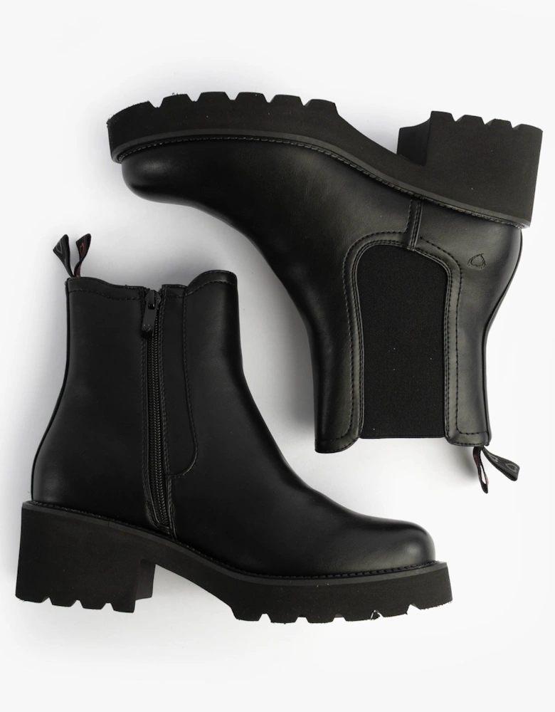 HONEYBELLE Womens Chelsea Boots Black