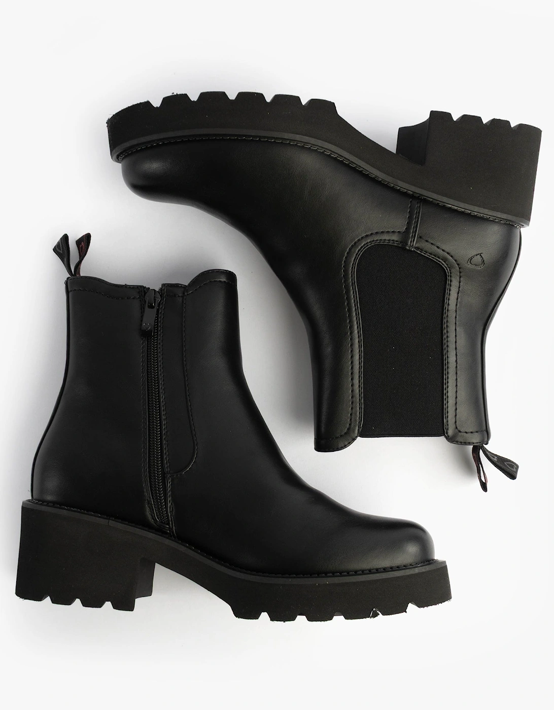 HONEYBELLE Womens Chelsea Boots Black