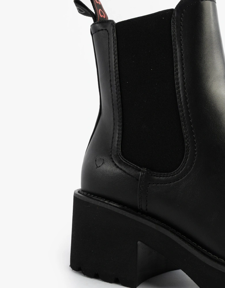 HONEYBELLE Womens Chelsea Boots Black