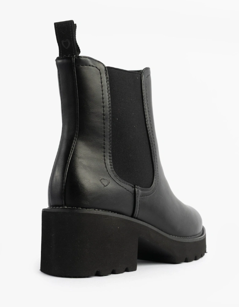 HONEYBELLE Womens Chelsea Boots Black