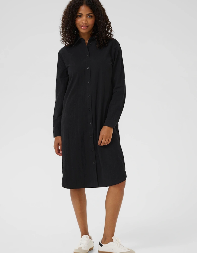 Naya Long Sleeve Midi Shirt Dress