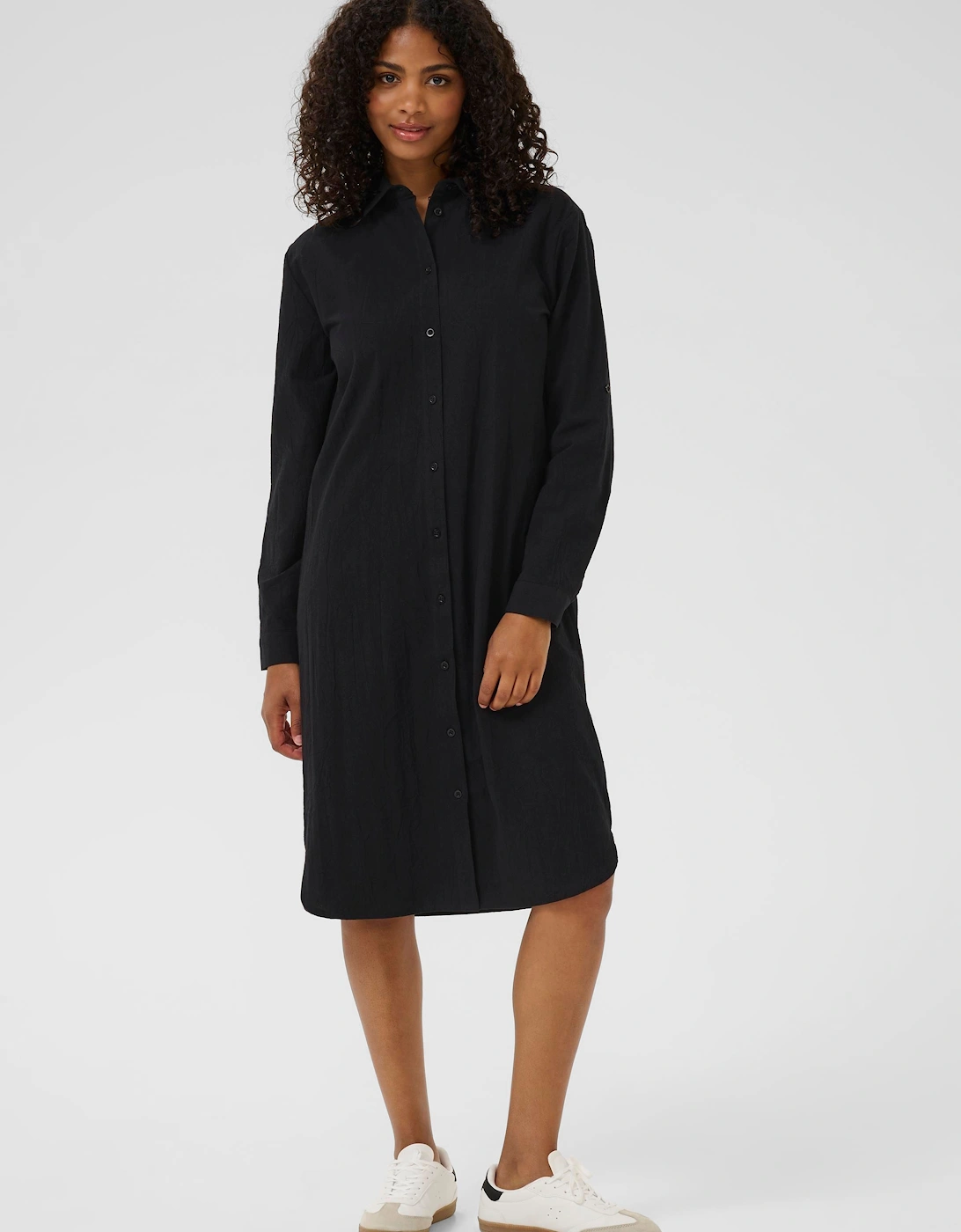 Naya Long Sleeve Midi Shirt Dress, 2 of 1
