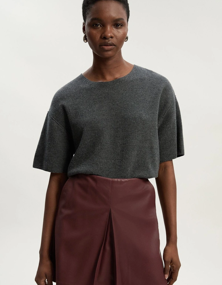 Faux Leather Skort