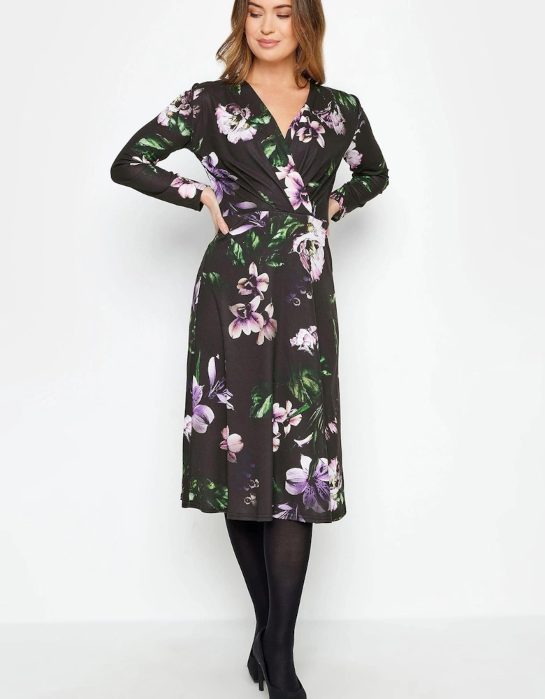 Petite Printed Wrap Dress