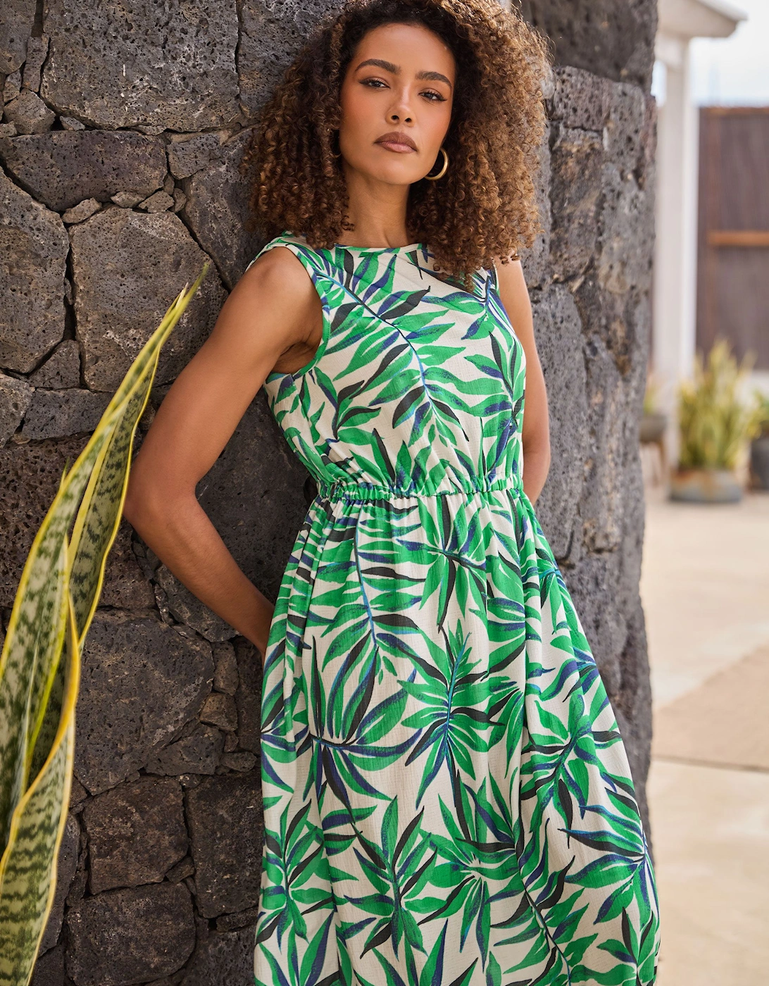 Tropical Sleeveless Dress, 2 of 1