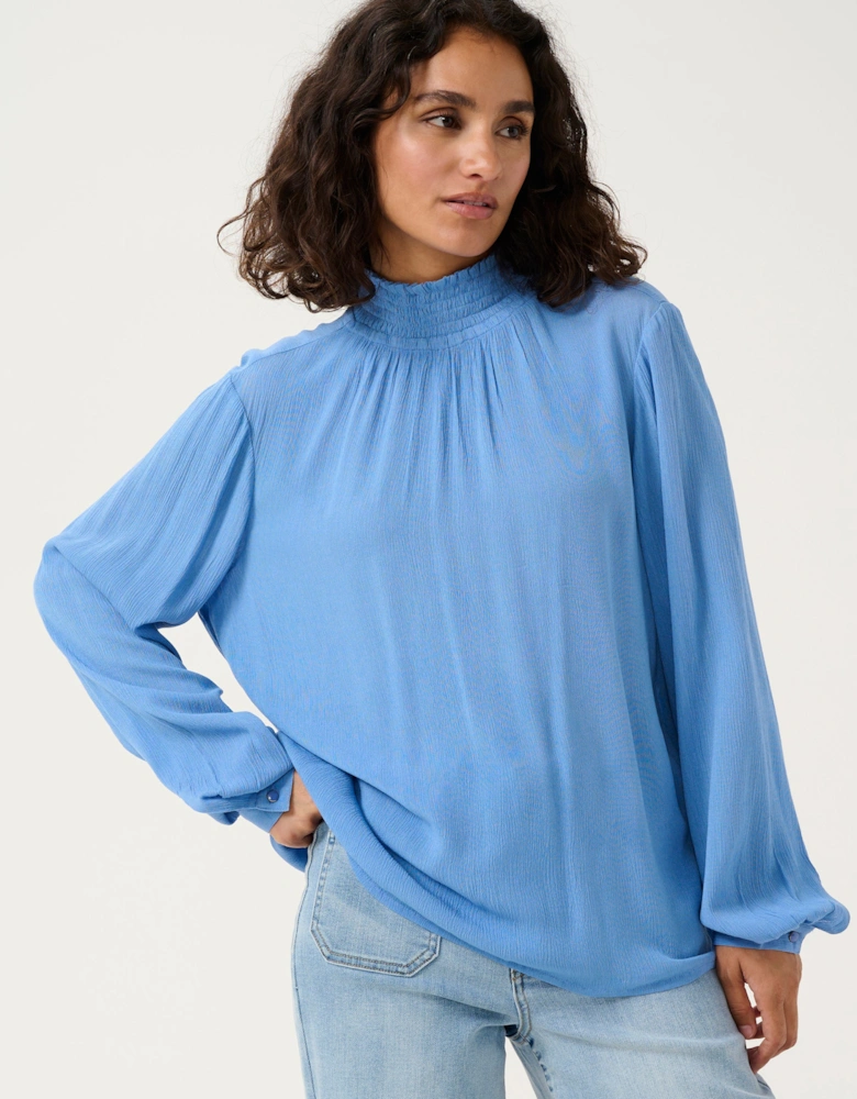 KAtrine Smock Neck Casual Fit Blouse Plain