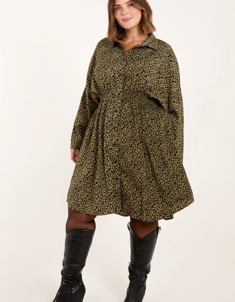 Curve Leopard Shirt Dress