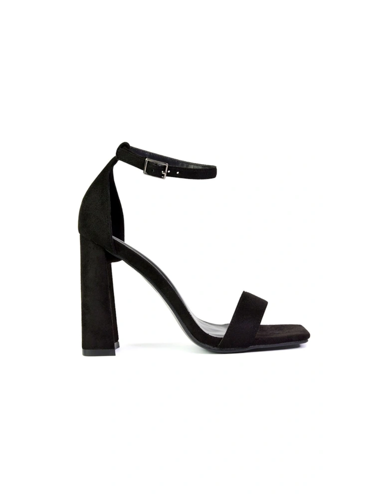 'Kamryn' Ankle Strap Square Toe Block High Heel Sandals