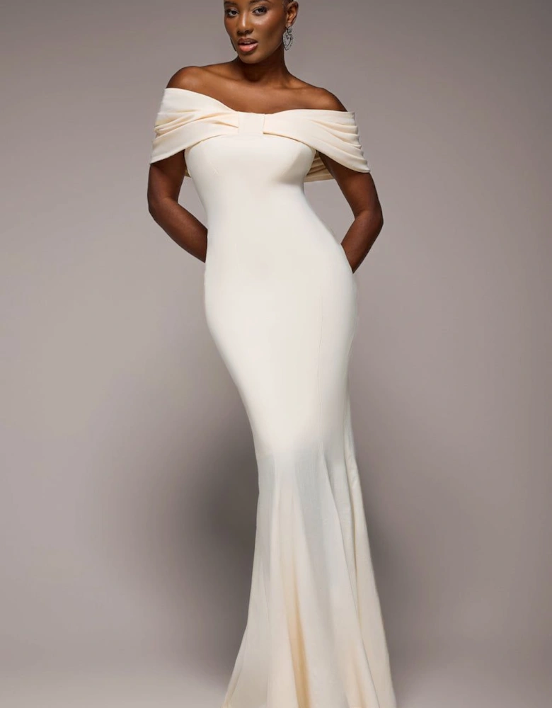 Bardot Bow Neck Maxi Dress