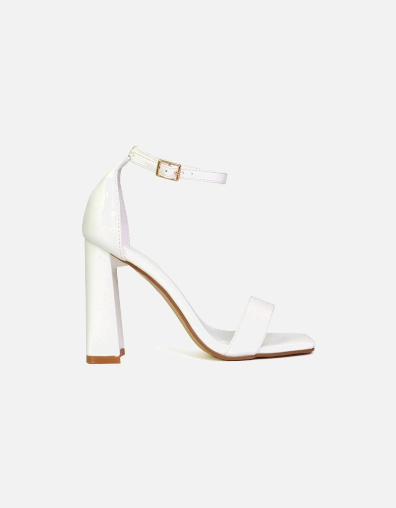 'Kamryn' Ankle Strap Square Toe Block High Heel Sandals