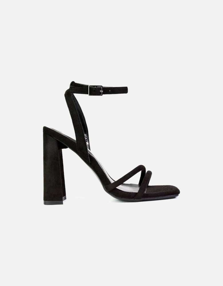 'Sorbet' Square Toe Strappy Block High Heel Sandals