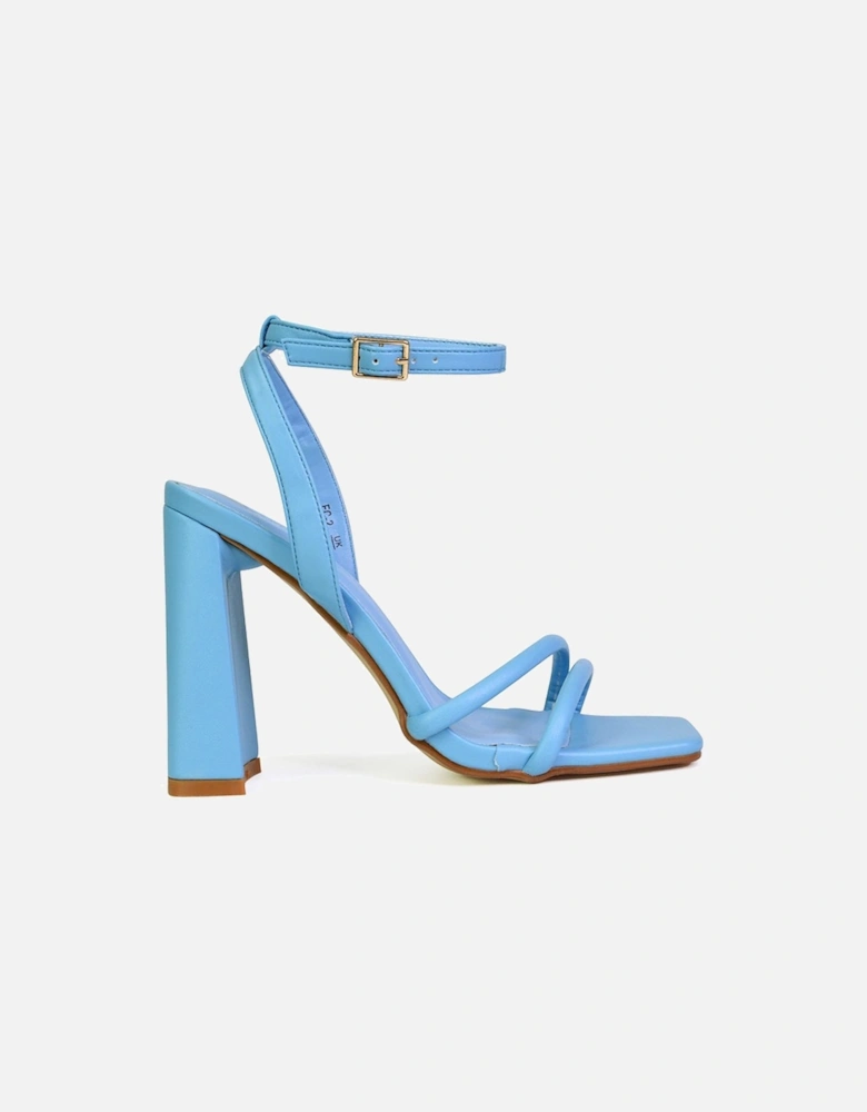 'Sorbet' Square Toe Strappy Block High Heel Sandals