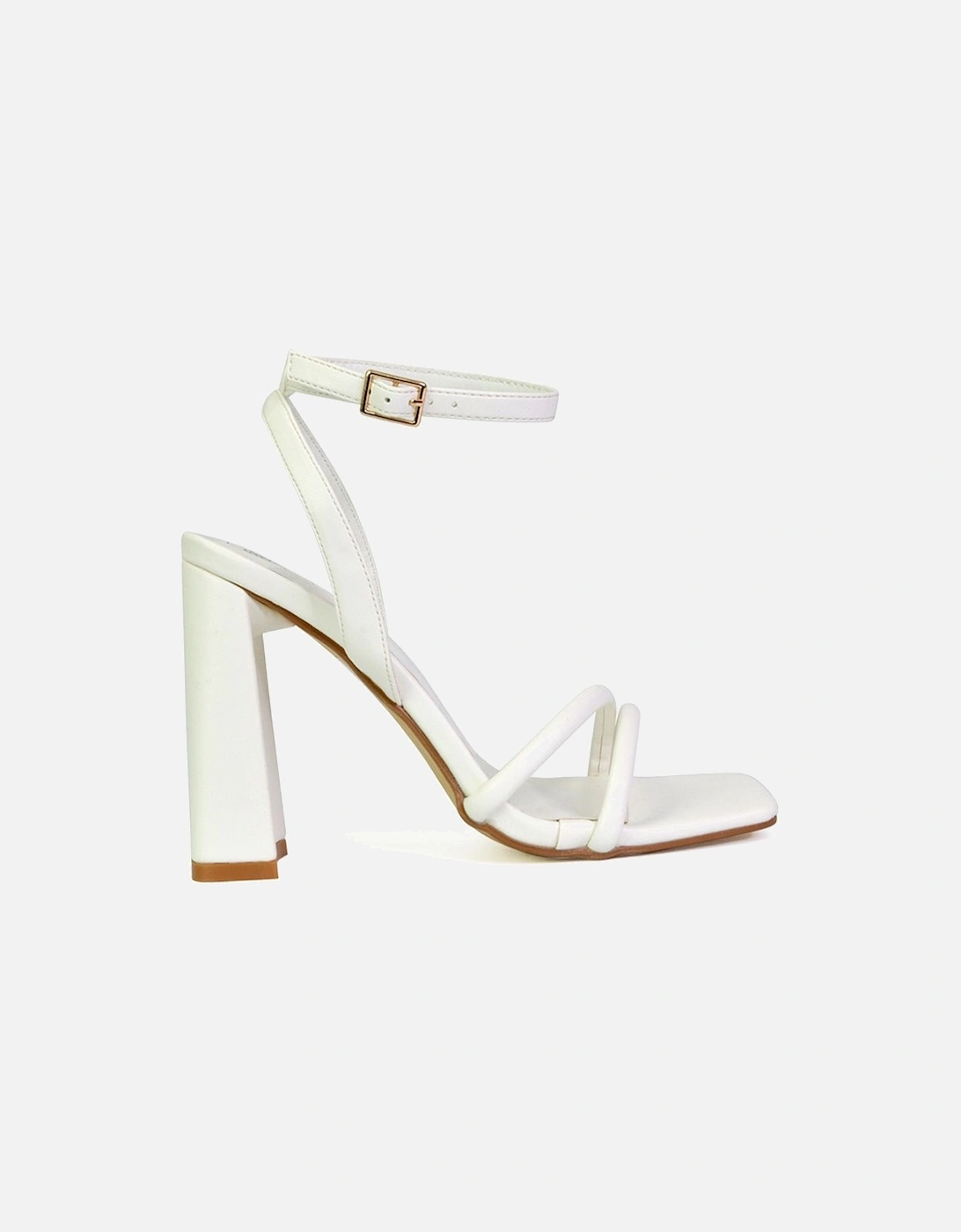 'Sorbet' Square Toe Strappy Block High Heel Sandals, 2 of 1