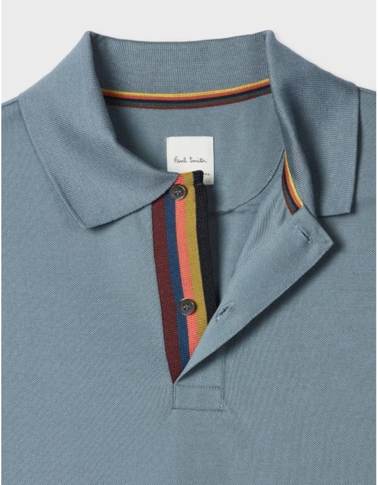 STR Placket Polo 43C Light Blue