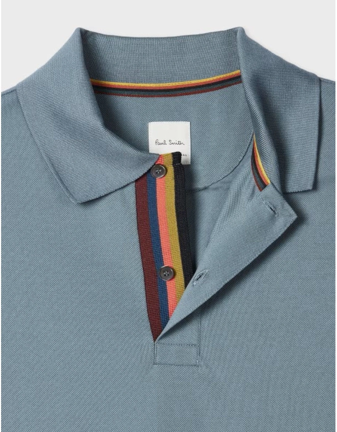 STR Placket Polo 43C Light Blue