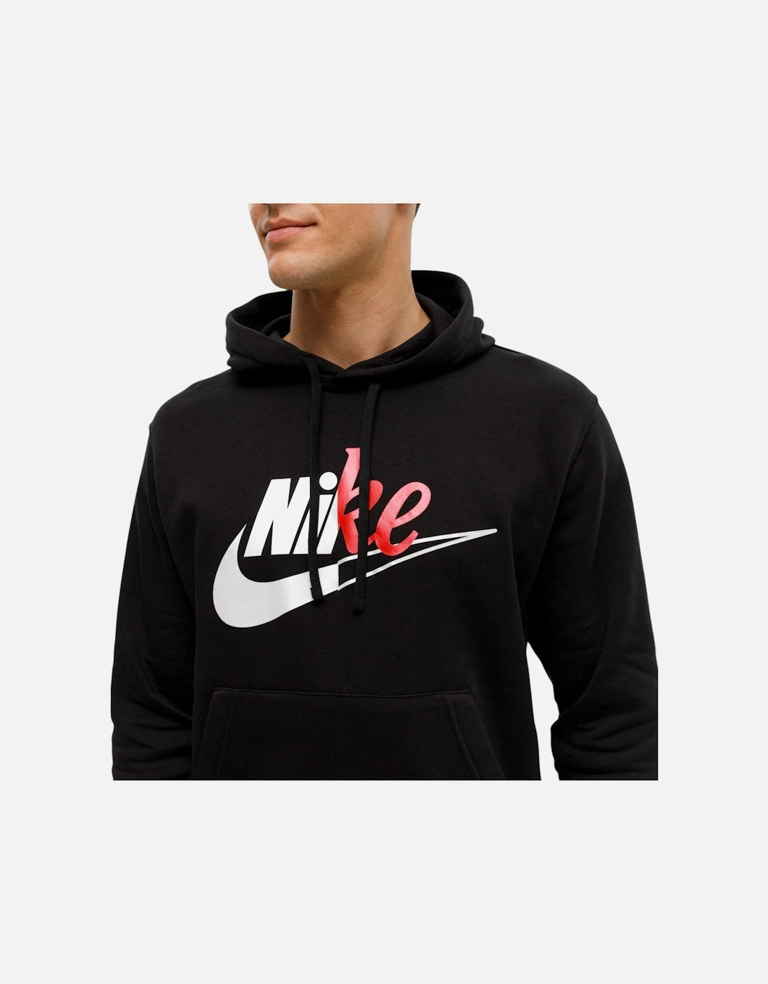 Mens Hoodie Cut Logo Fleece Sportswear