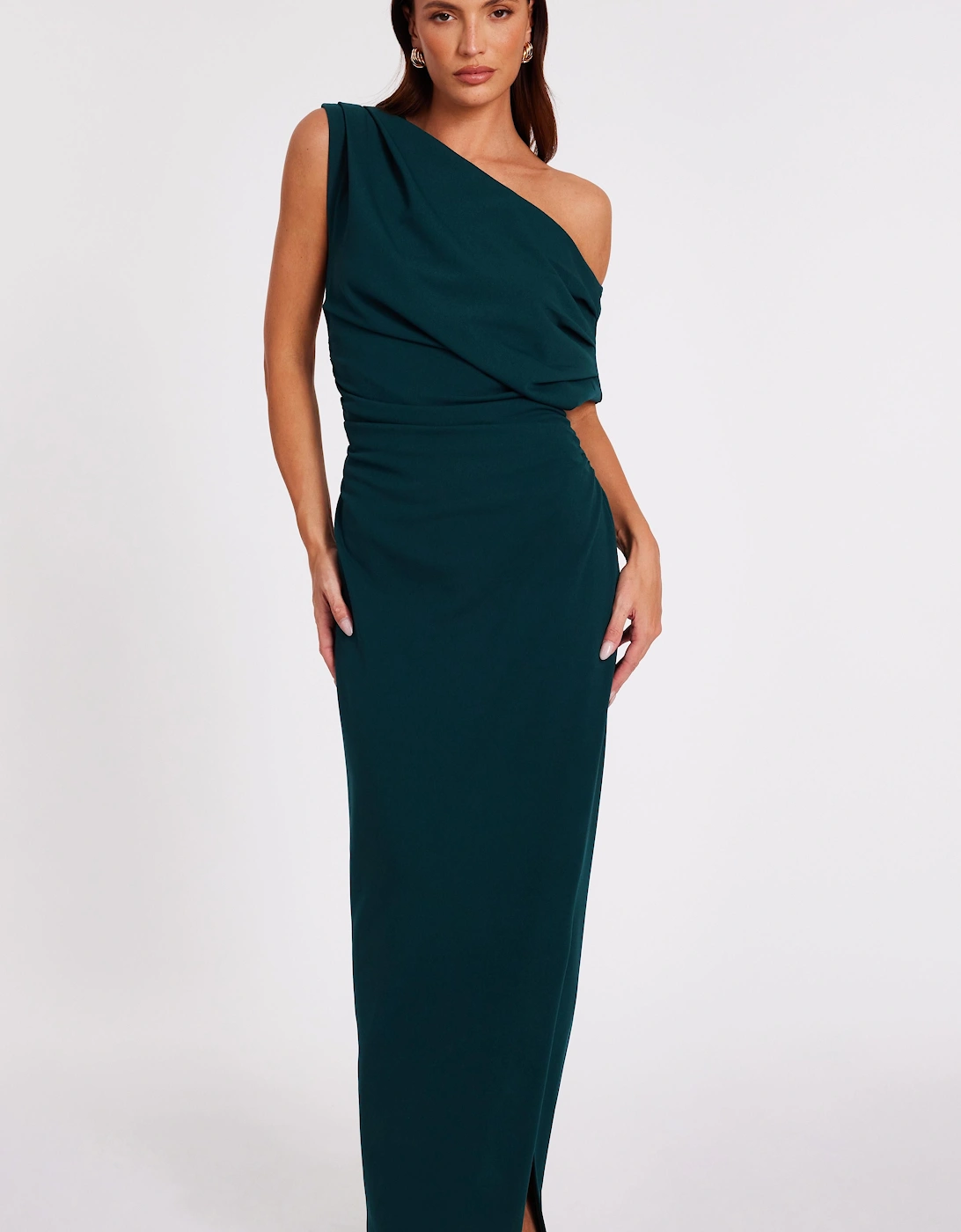 Green Asymmetric Maxi Dress, 2 of 1