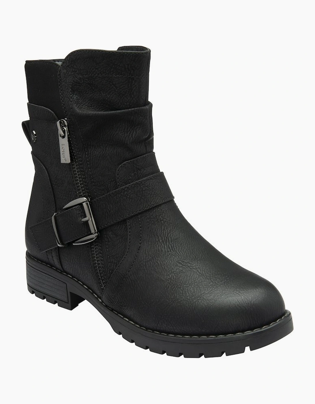 Lotus Women's Tulia Womens Wide Fit Calf Boots - Black - Size: 5