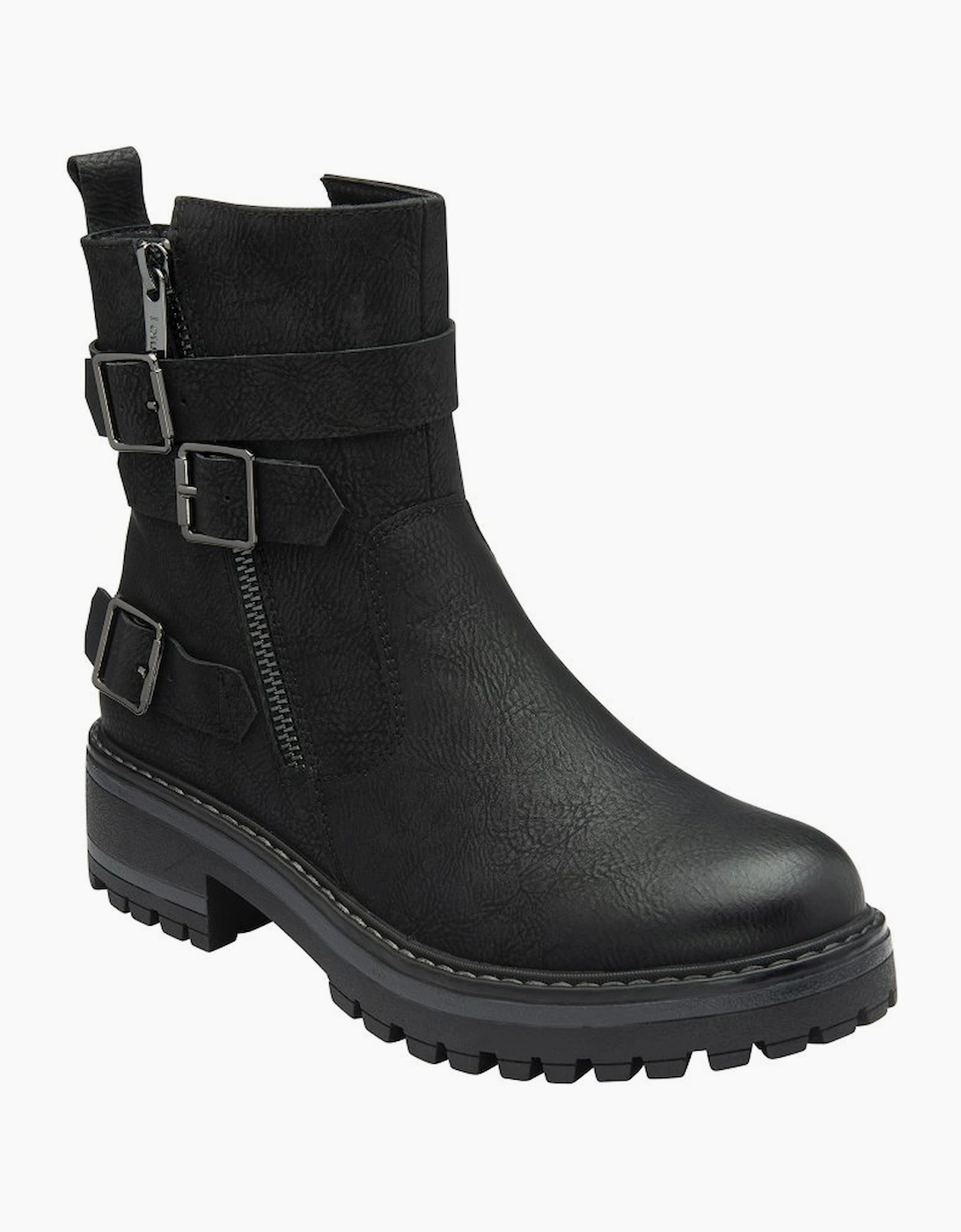 Lotus Women's Black Harrie Biker Boots - Size 7