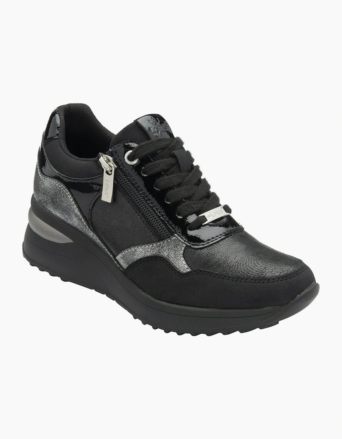 Lotus Women's Pluto Womens Trainers - Black - Size: 5