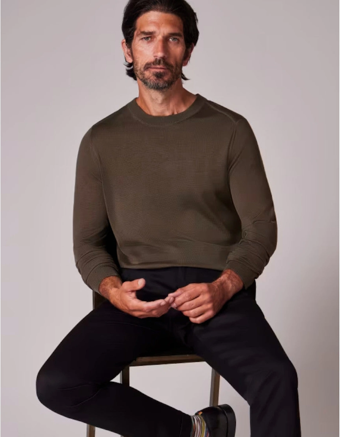 Crew Neck Sweater 63 Khaki
