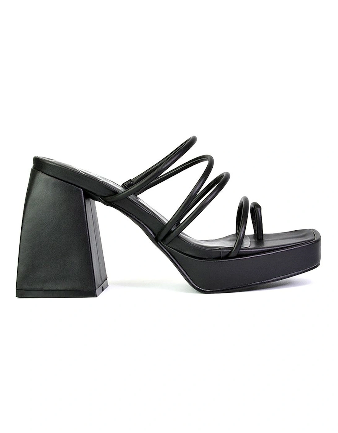 'Colt' Strappy Square Toe High Block Heel Platform Mule Sandals, 2 of 1
