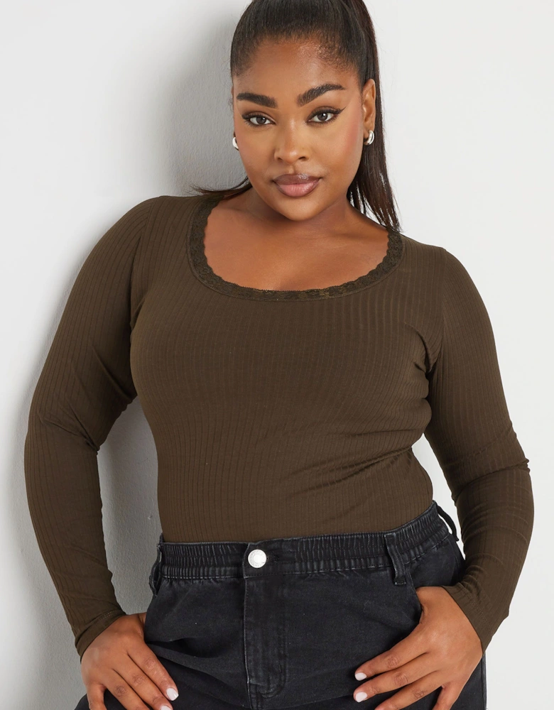Lace Trim Bodysuit