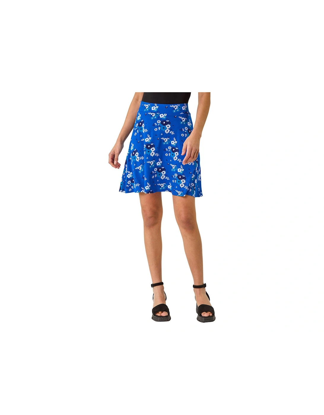 Floral Print Skater Stretch Skirt, 2 of 1
