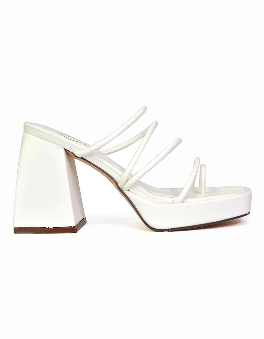 'Colt' Strappy Square Toe High Block Heel Platform Mule Sandals, 2 of 1