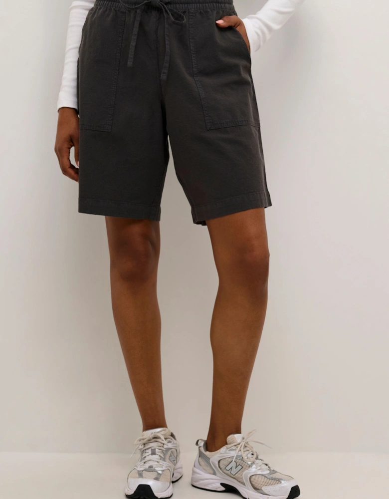 KAnaya Wide Legs Elastic Waist Shorts Plain