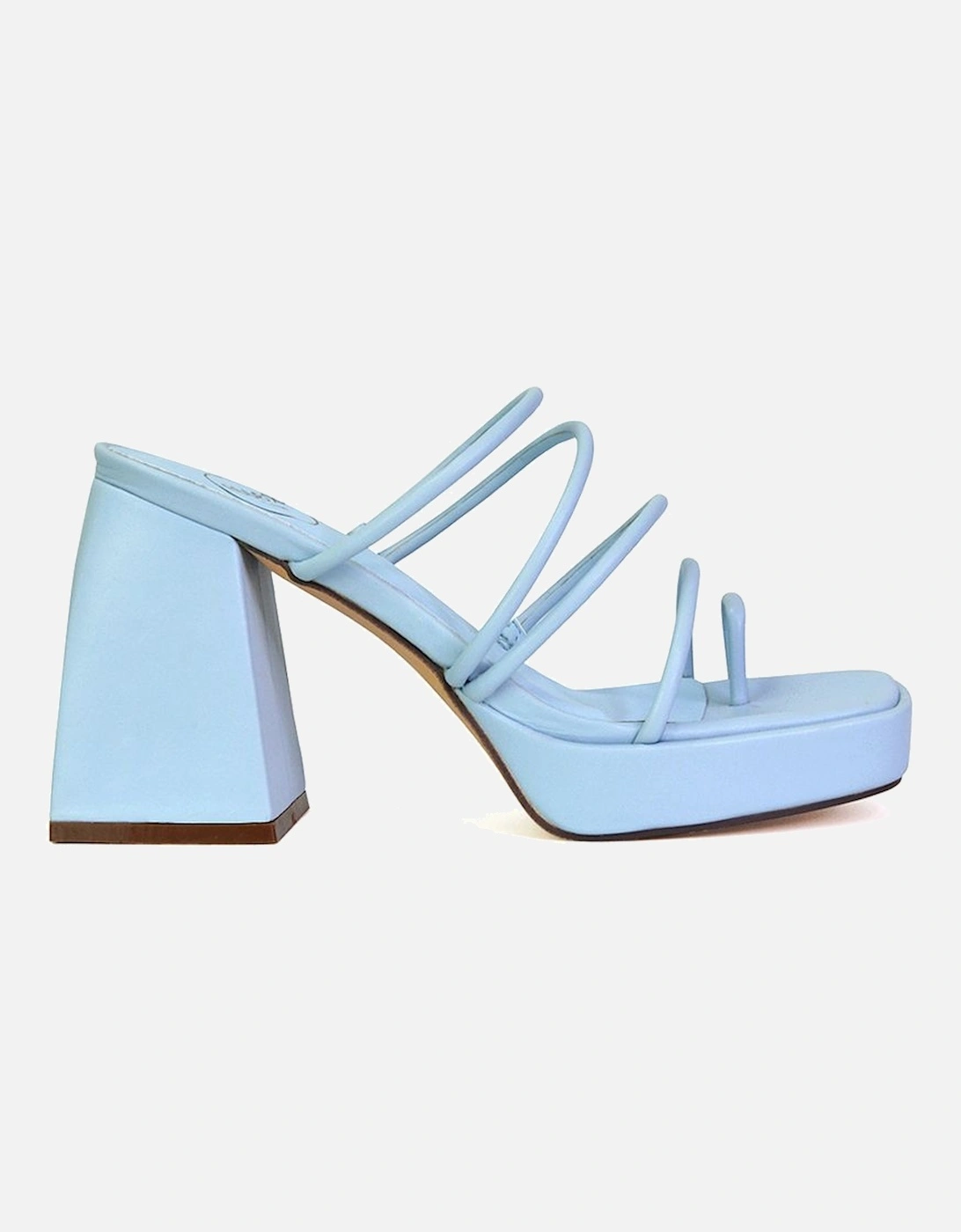 'Colt' Strappy Square Toe High Block Heel Platform Mule Sandals, 2 of 1
