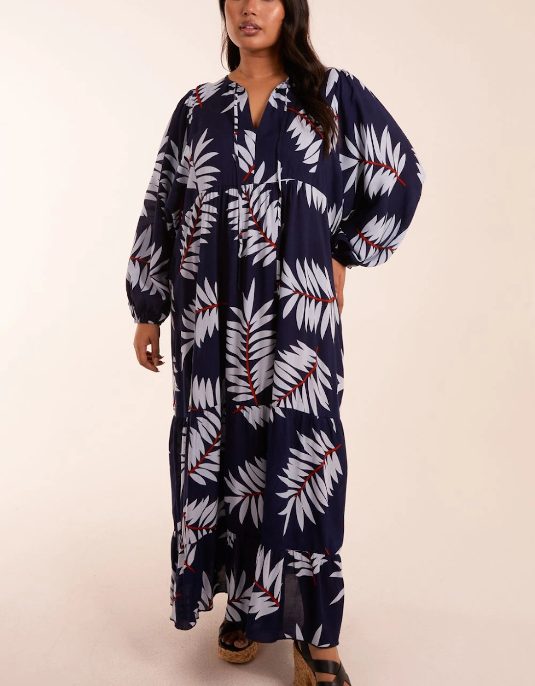 Curve Relaxed Floral Midi Dress, 2 of 1