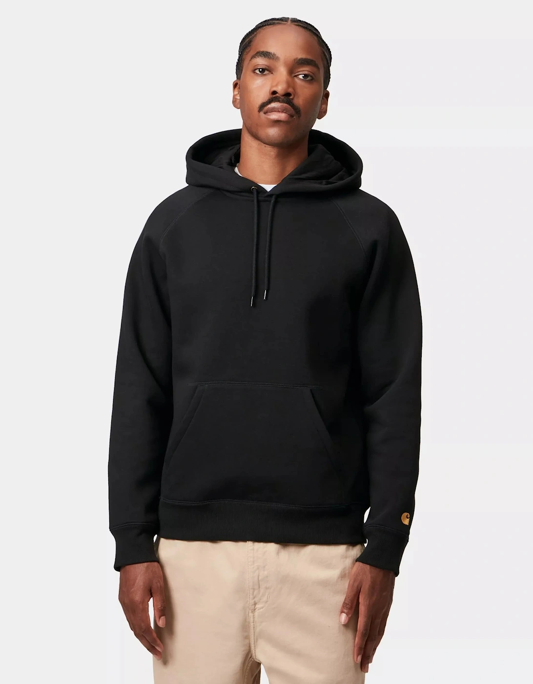 CARHARTT HOODED CHASE SWEAT BLACK/GOLD, 4 of 3