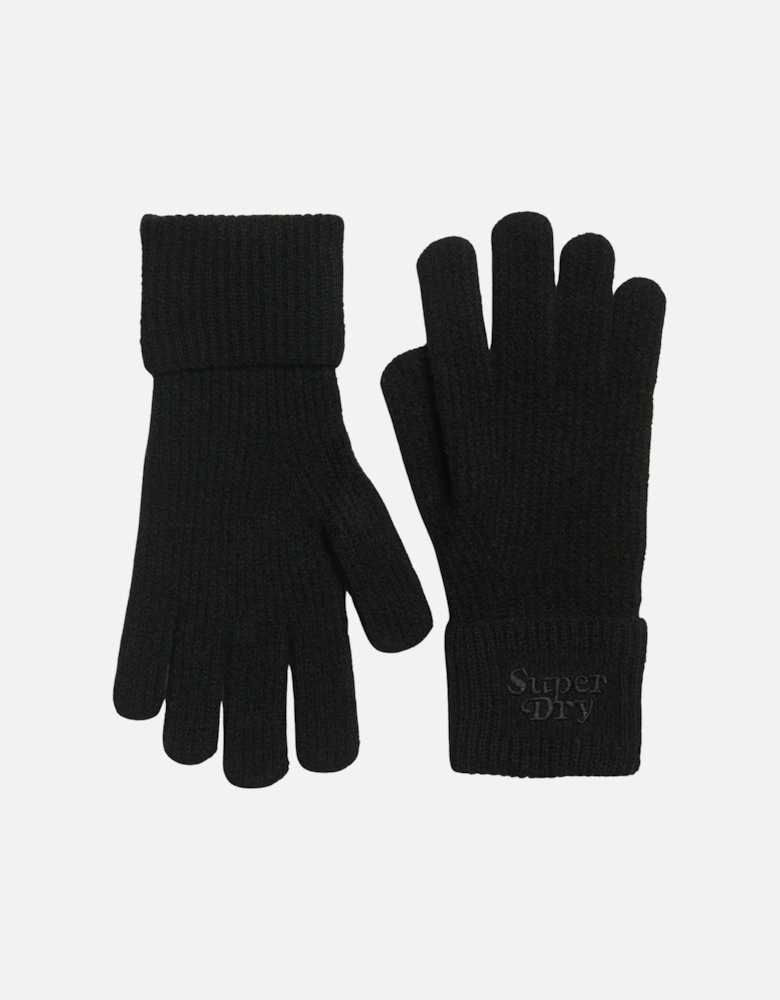 Womens Soft Rib Knit Winter Gloves