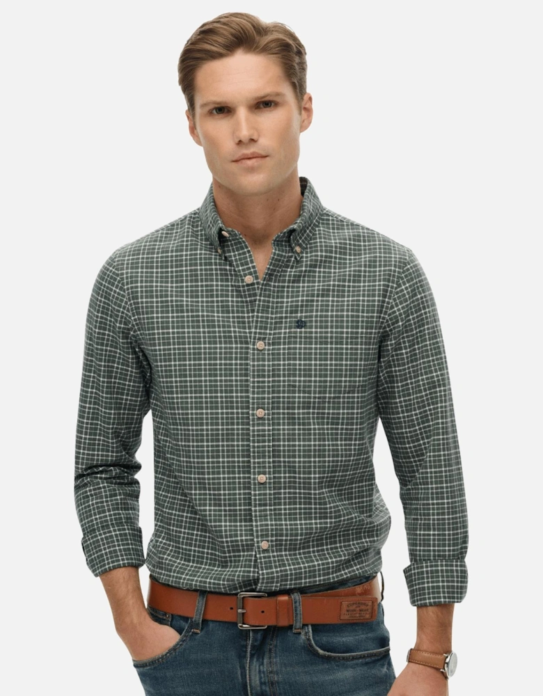 Mens Premium Check Oxford Long Sleeve Shirt