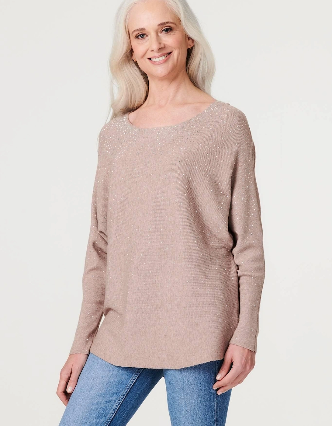 Embellished Long Sleeve Knit Top, 2 of 1