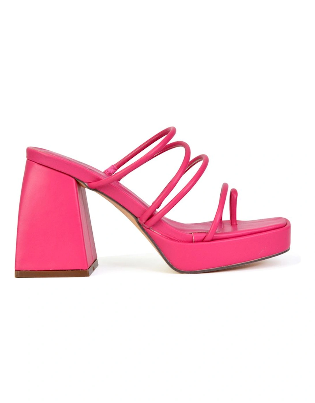 'Colt' Strappy Square Toe High Block Heel Platform Mule Sandals, 2 of 1