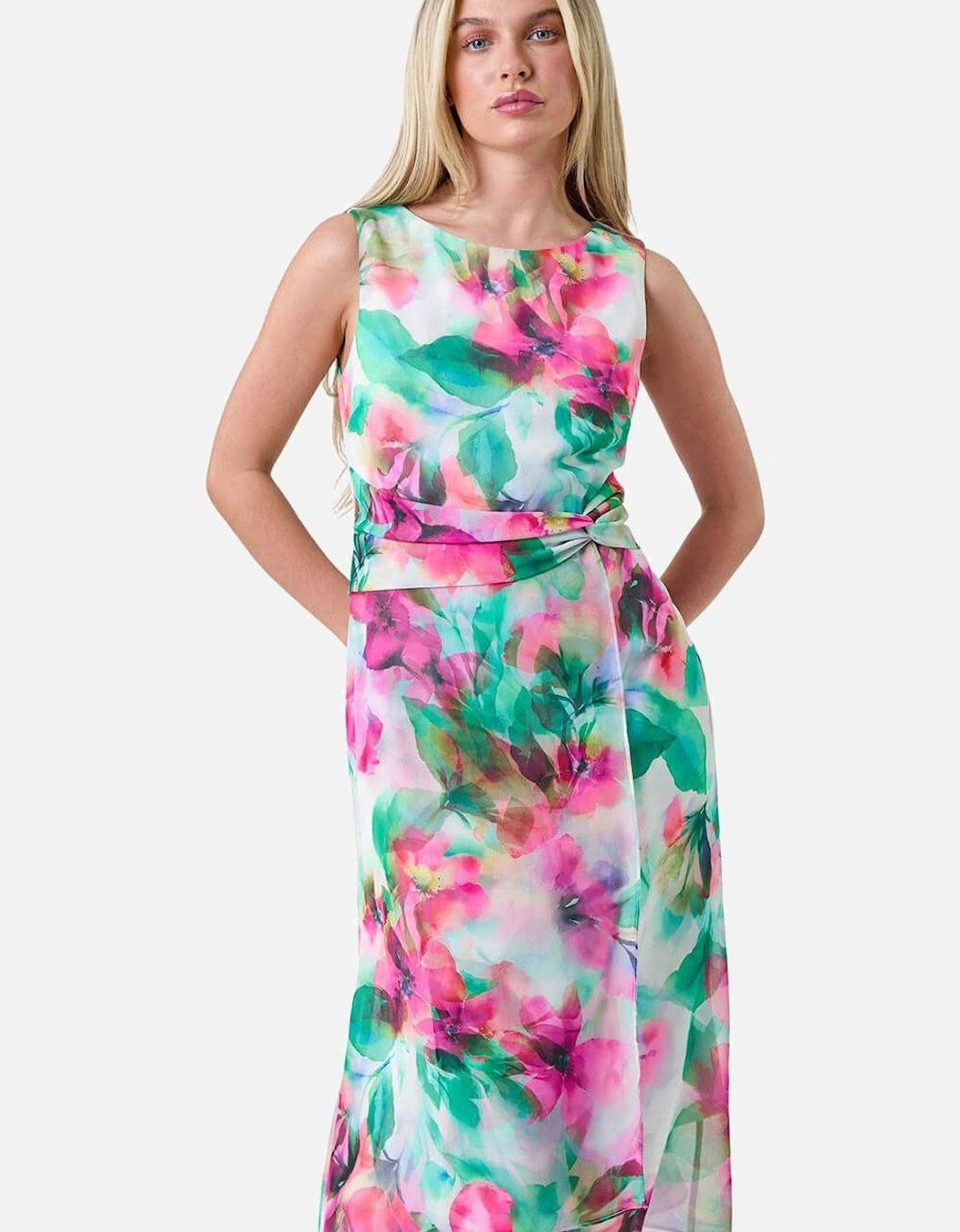 Petite Floral Midi Wrap Dress, 2 of 1